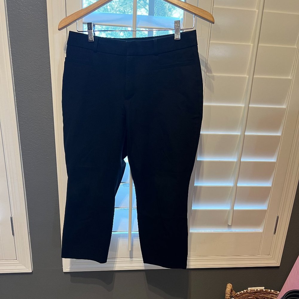 Women's Size 6S Banana Republic Sloan Fit Cropped Black Pants
